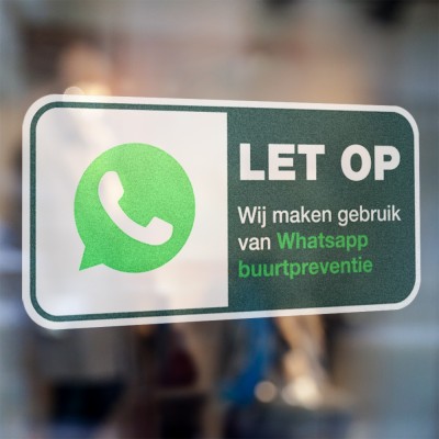 WhatsApp Buurtpreventie rechthoek sticker - 2 WhatsApp Buurtpreventie rechthoek sticker - 2