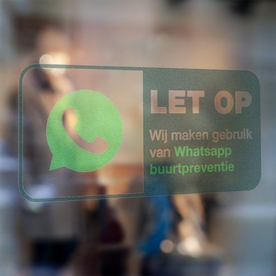 WhatsApp Buurtpreventie rechthoek sticker - 3 WhatsApp Buurtpreventie rechthoek sticker - 3