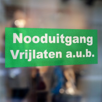 Nooduitgang Vrijlaten a.u.b. Stickers Pictogrammen - 2