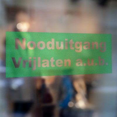 Nooduitgang Vrijlaten a.u.b. Stickers Pictogrammen - 3