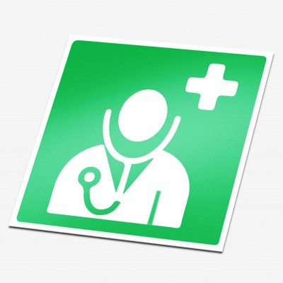 Arts aanwezig sticker - 1