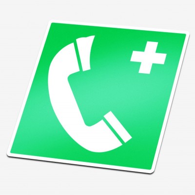 Noodtelefoon type 2 sticker veiligheid pictogrammen  - 1