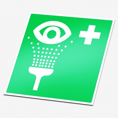 Oogdouche sticker veiligheid pictogrammen - 1 Oogdouche sticker veiligheid pictogrammen - 1