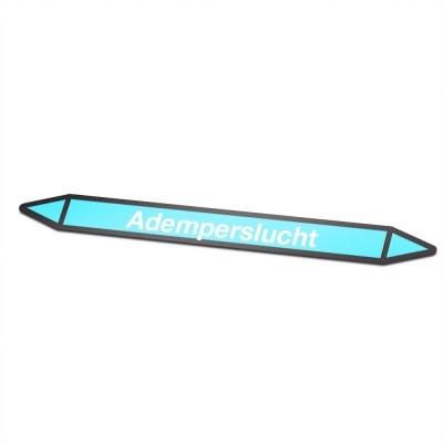 Ademperslucht Pictogramsticker Leidingmarkering - 1