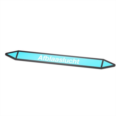 Afblaaslucht Pictogramsticker Leidingmarkering - 1 Afblaaslucht Pictogramsticker Leidingmarkering - 1