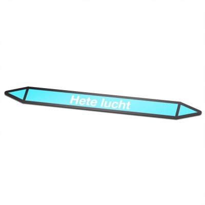 Hete-lucht Pictogramsticker Leidingmarkering - 1 Hete-lucht Pictogramsticker Leidingmarkering - 1