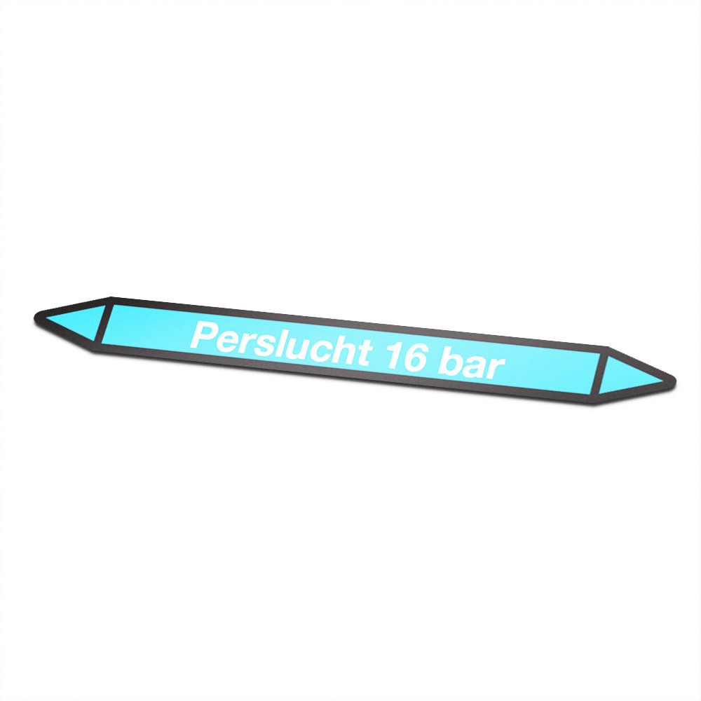 Perslucht-16-bar Pictogramsticker Leidingmarkering - 1
