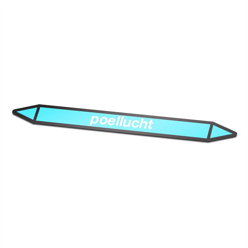 Poolluft-Piktogrammaufkleber Rohrmarkierung - 1
