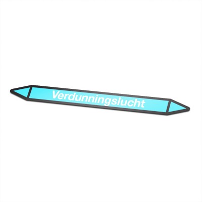 Leidingmarkering sticker | Lucht | Verdunningslucht - 1 Leidingmarkering sticker | Lucht | Verdunningslucht - 1