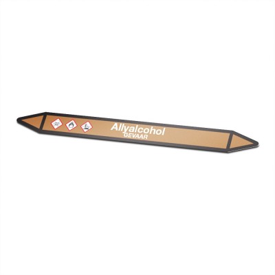 Allyalcohol Pictogramsticker Leidingmarkering - 1 Allyalcohol Pictogramsticker Leidingmarkering - 1