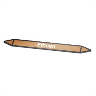 Piktogrammaufkleber für brennbares Ethylen, Rohrkennzeichnung - 1