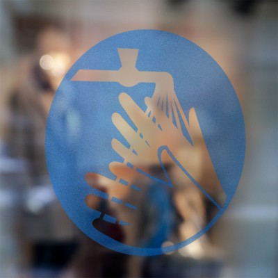 Gebodspictogram Handen wassen verplicht sticker - 3