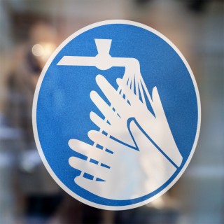 Gebodspictogram Handen wassen verplicht sticker - 2