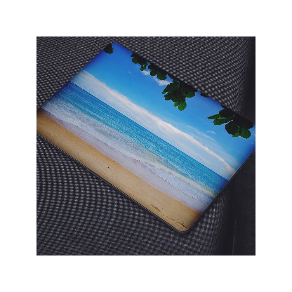 Kalm Strand Wolken Laptop Sticker - 1