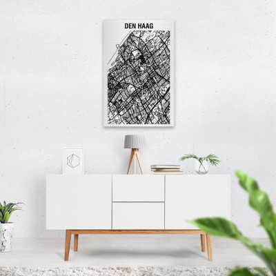 Stadskaart van Den Haag op Aluminium - 2