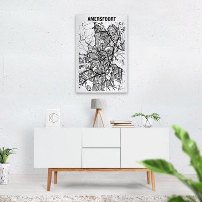 Stadskaart van Amersfoort op Aluminium - 2