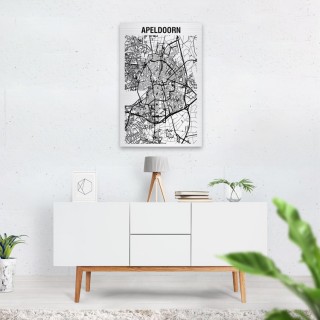 Stadskaart van Apeldoorn op Aluminium - 2