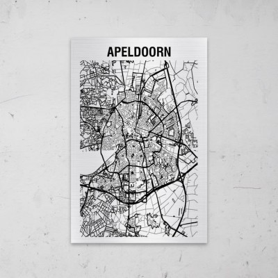 Stadskaart van Apeldoorn op Aluminium - 1