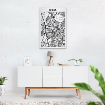 Stadskaart van Breda op Aluminium - 2