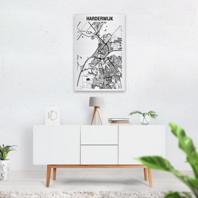Stadskaart van Harderwijk op Aluminium - 2
