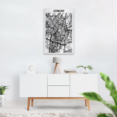 Stadskaart van Utrecht op Aluminium - 2