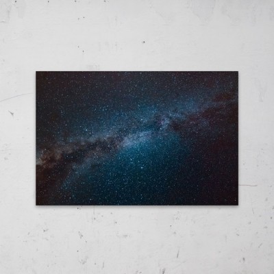 Blue Nebula Clash op Aluminium - 1 Blue Nebula Clash op Aluminium - 1