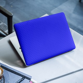 Wabenblauer Laptop-Aufkleber – 1