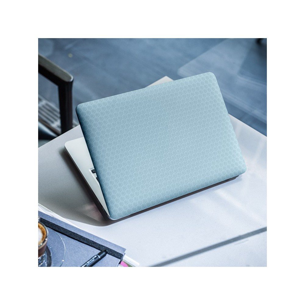 Hellblauer Waben-Laptop-Aufkleber – 1