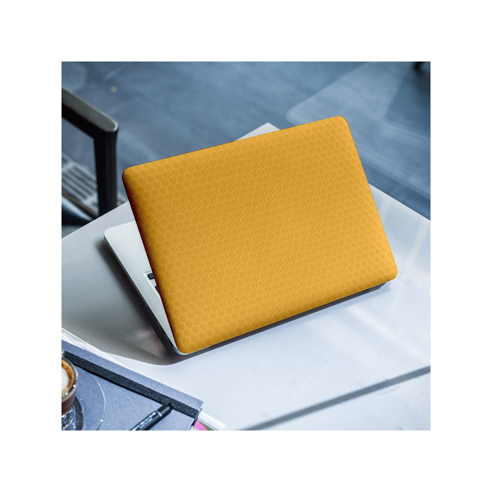 Honeycomb Oranje Laptop Sticker - 1