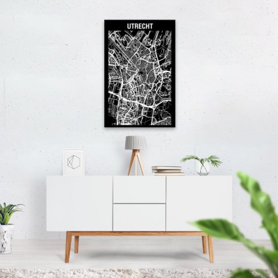 Stadskaart Inverse van Utrecht op Aluminium - 2