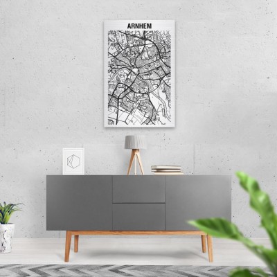 Stadskaart van Arnhem op Aluminium - 2