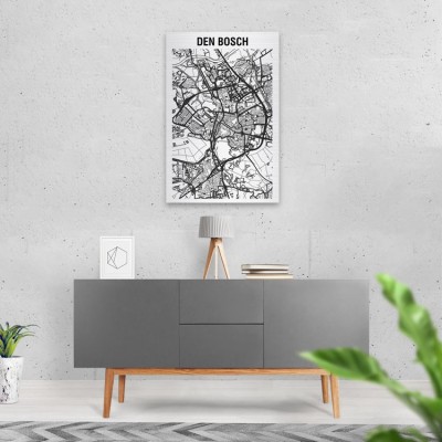 Stadskaart van Den Bosch op Aluminium - 2