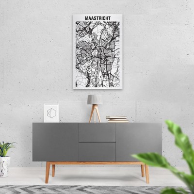 Stadskaart van Maastricht op Aluminium - 2