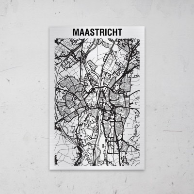 Stadskaart van Maastricht op Aluminium - 1