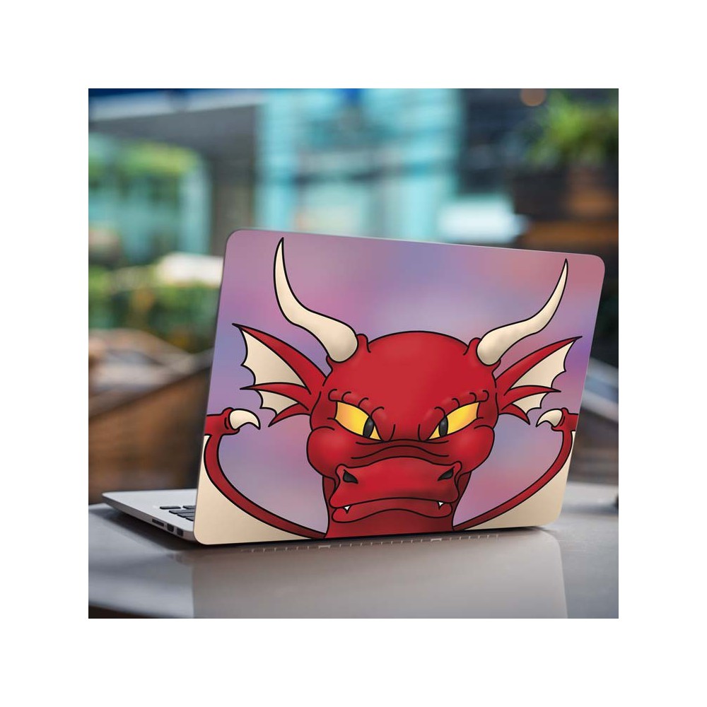 Rode Draak Laptop Sticker - 1