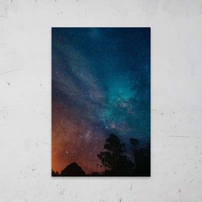 Red and Blue op Aluminium - 1