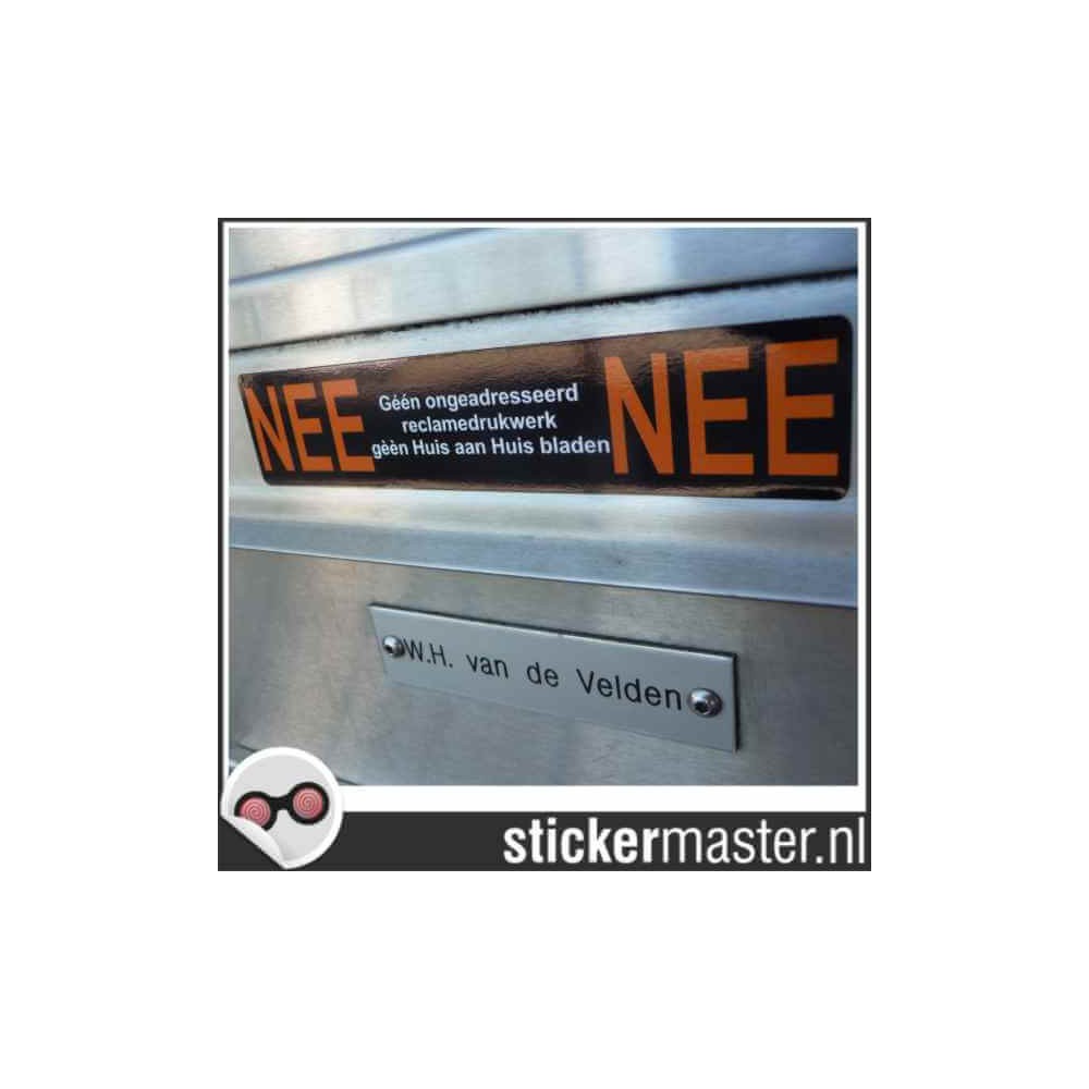 Nee Nee Sticker brievenbus 1 gratis - 3
