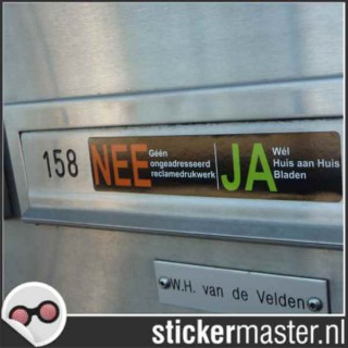 Nee Ja sticker brievenbus 1 gratis - 3