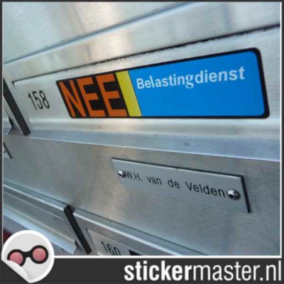 Nee Sticker brievenbus 4 - 2 Nee Sticker brievenbus 4 - 2