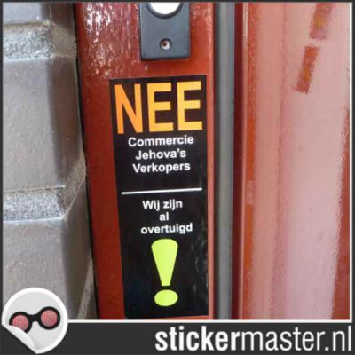 Nee geen colportage Sticker Wij zijn al overtuigd - 3