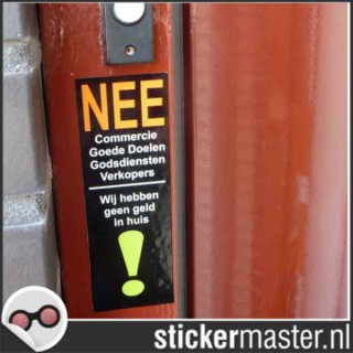 No No no door-to-door sales Stickers No Money - 3