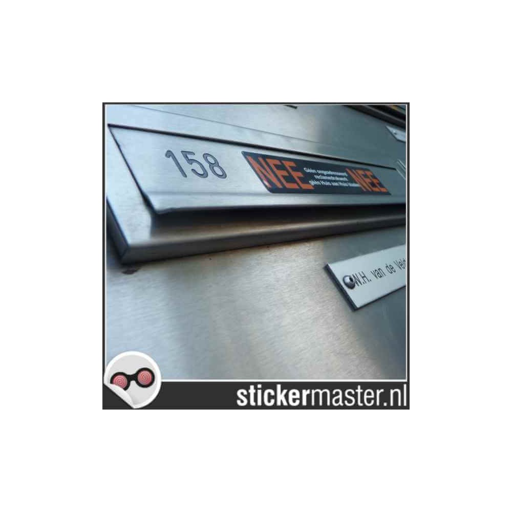 Nee Nee Sticker brievenbus 1 gratis - 5
