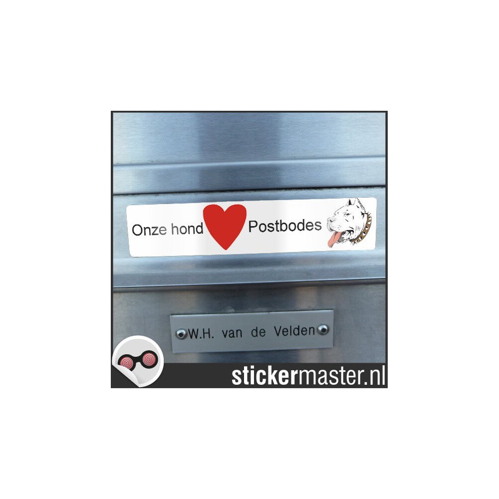 Sticker letterbox funny pitbull - 3