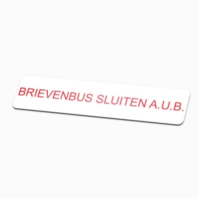 Brievenbus sluiten AUB witte achtergrond - 1