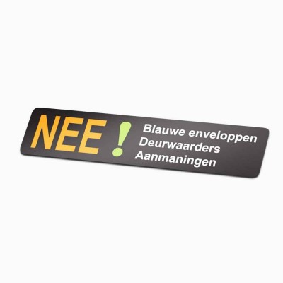 Nee Sticker brievenbus 2 - 1