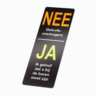 Nee Ja geen colportage Sticker - 1 Nee Ja geen colportage Sticker - 1