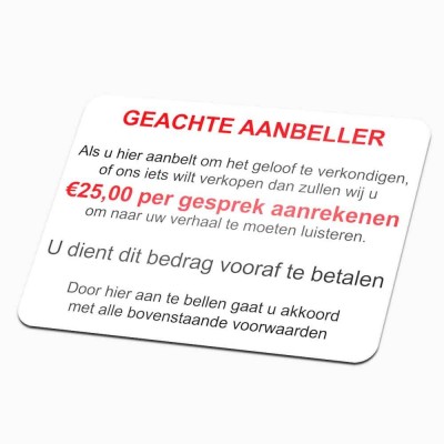 Geachte aanbeller - 1