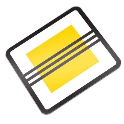 B02 Einde Voorrangsweg verkeersbord sticker - 1 B02 Einde Voorrangsweg verkeersbord sticker - 1