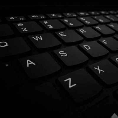 Zwarte QWERTY Toetsenbordsticker - 1