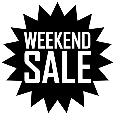 Weekend sale 3 korting sticker - 1